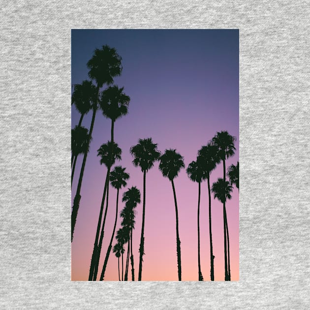 Purple Sunset Palm Trees by NewburyBoutique